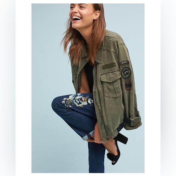 Anthropologie Pilcro slim boyfriend embellished jeans mid rise 27 - Picture 3 of 8